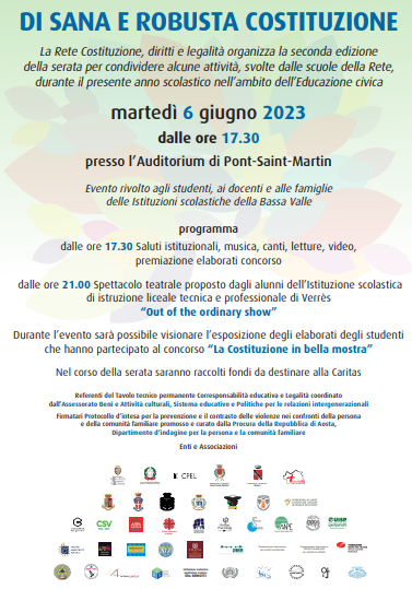 A Pont-Saint-Martin l'evento &quot;Di sana e robusta Costituzione&quot;