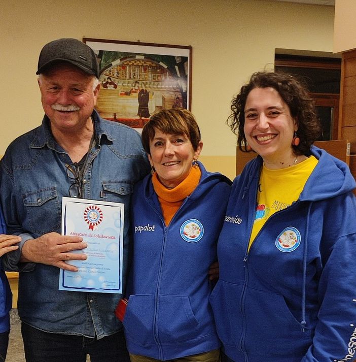 L’Associazione “LE FRITTELLE DI GIÒ E MARTINO - APS- ETS”  ha donato € 1000,00  a Missione Sorriso VdA Clown Dottori - ODV -ETS