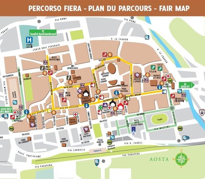 Quest'anno dovrà essere aggiornata la mappa del percorso della Foire (immagine di repertorio da sito web madeinitalyfor.me)