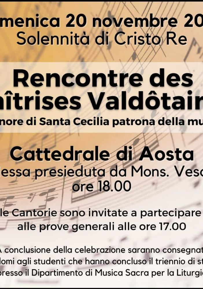 In Cattedrale la Rencontre des Maîtrises Valdôtaines - Santa Cecilia 2022