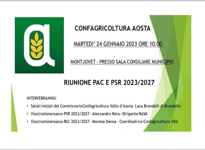 A Montjovet si parla del nuovo PSR-PAC 2023-2027