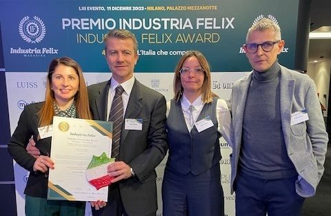 Una parte dello staff di Technos Medica, da sx Silvia Blanc, Marco Patacchini, Miriam Pellissier, Luca Mistretta