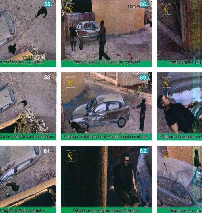 Una delle ricostruzione svolte dalla Guardia Civil che ha dimostrato le lacune nel racconto di Cristina Elena Toma