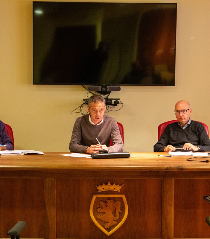 Al centro l'assessore Davide Sapinet