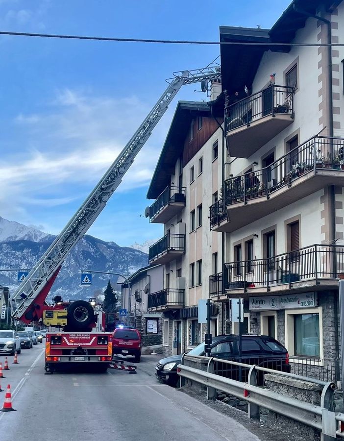 A Sarre incendio canna fumaria