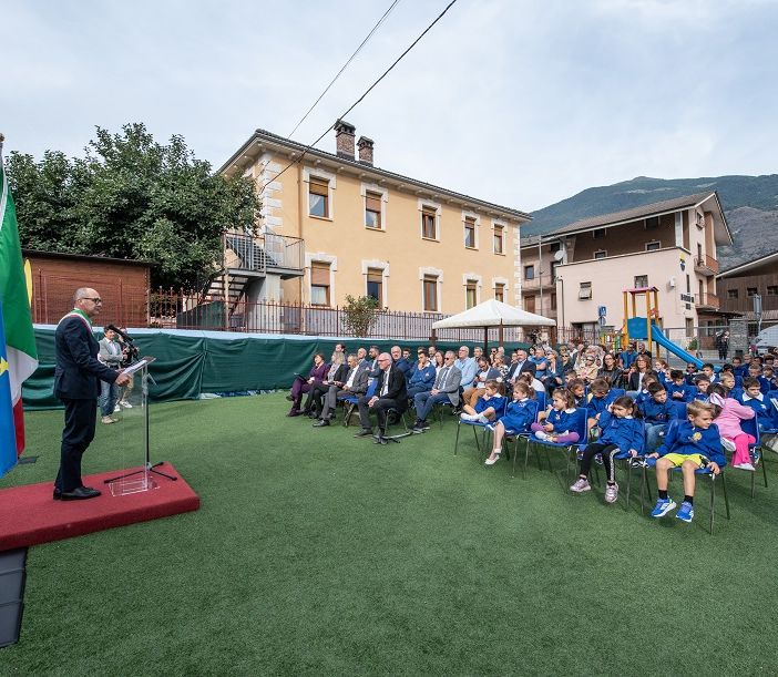 Il sindaco di Gressan ha apetto la cerimonia di inaugurazione dell'anno scolastico 2024/2025