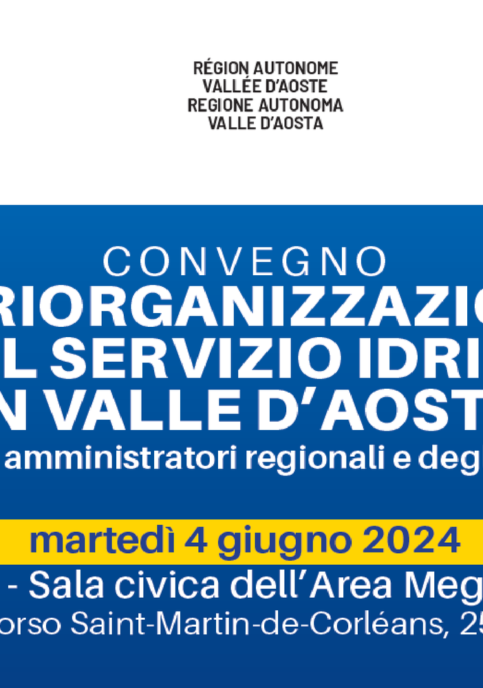Riorganizzazione del servizio idrico in Valle d’Aosta