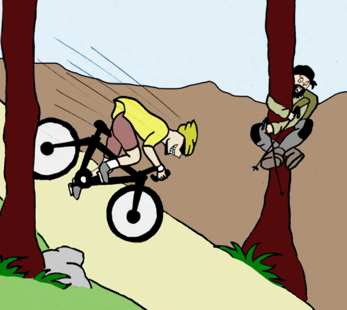 Il bike park di Col de Joux visto da La Mouche