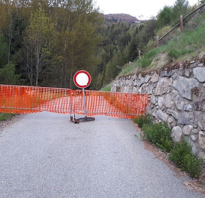 Chiusa per frana la strada regionale 44 a Gressoney-Saint-Jean