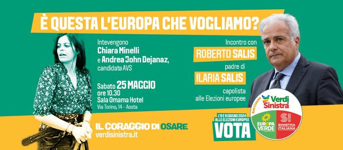 ELEZIONI EUROPEE: Roberto Salis ad Aosta per un'Europa dei Diritti ELEZIONI EUROPEE: Roberto Salis ad Aosta per un'Europa dei Diritti