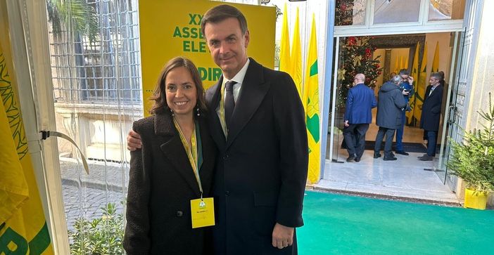 Ettore Prandini, Pres. nazionale Coldiretti, e Alessia Gontier presidente Coldiretti VdA e regionale di Coldiretti Ettore Prandini, Pres. nazionale Coldiretti, e Alessia Gontier presidente Coldiretti VdA e regionale di Coldiretti