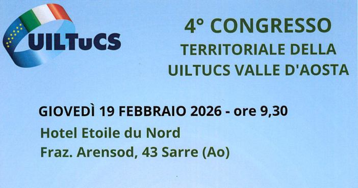 UILTuCS Valle d’Aosta, congresso tra lavoro povero e transizioni economiche UILTuCS Valle d’Aosta, congresso tra lavoro povero e transizioni economiche