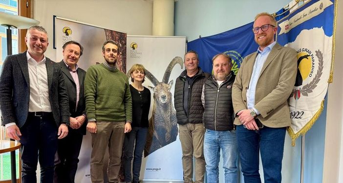 Da sinistra Francesco Bozzato, Franco Allera, Mauro Durbano, Nella Thérisod, Massimo Chatrian, Mauro Guglielmetti, Marco Rossato