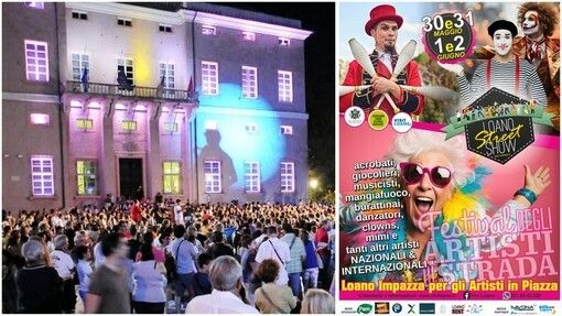 Dal 30 maggio al 2 giugno ritorna il Loano Street Show: in piazza Italia spettacoli con artisti di livello nazionale e internazionale Dal 30 maggio al 2 giugno ritorna il Loano Street Show: in piazza Italia spettacoli con artisti di livello nazionale e internazionale
