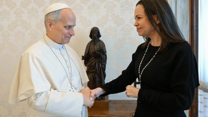 Venezuela, il Papa incontra la Premio Nobel Maria Corina Machado Venezuela, il Papa incontra la Premio Nobel Maria Corina Machado