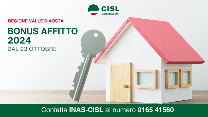 Bonus affitto 2024 servizio assistenza presso Inas Cisl Bonus affitto 2024 servizio assistenza presso Inas Cisl