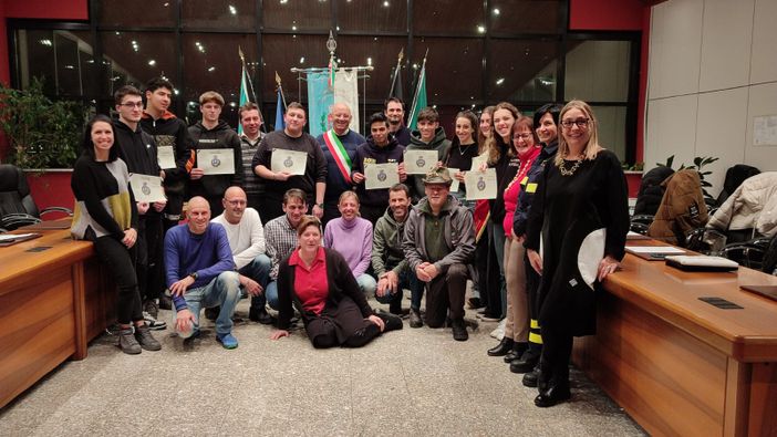 I neo dociottenni di Pollein con il Consiglio comunale e le associazioni del territorio