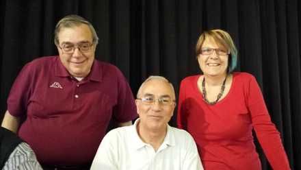 La segretria Spi VdA: Andrea Molino,  Gaetano Maiorana, Francoise Chiletti