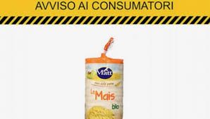 Corpi estranei metallici nelle gallette bio di mais