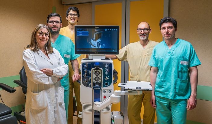 L'equipe del dott. Luca Ventre. Da sn: Dott.ssa Annie Cometto, Dott. Fabio Maradei , Dott. Erik Mus, Dott. Luca Ventre (Primario), Dott. Antonio Valastro