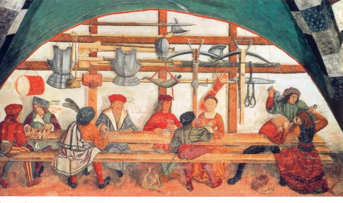 Una delle lunette del castello di Issogne