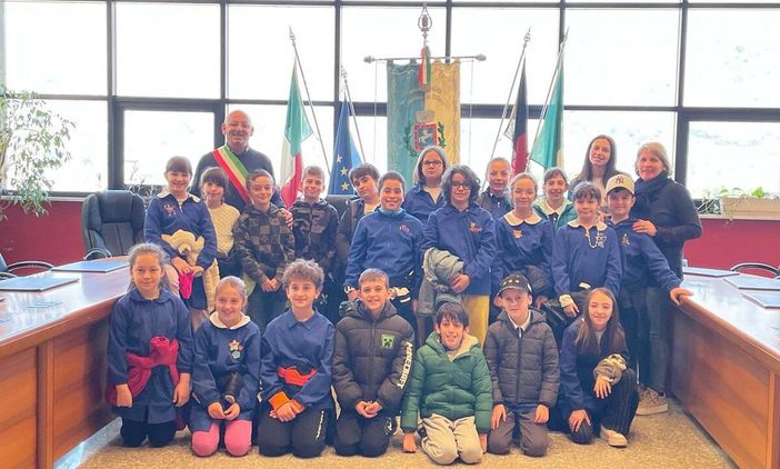 In visita all'aula del Consiglio comunale