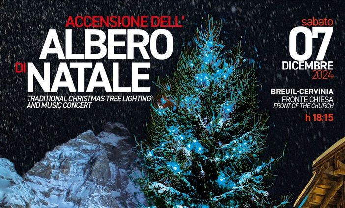 Sabato 7 dicembre accensione dell’albero di Natale a Breuil-Cervinia Sabato 7 dicembre accensione dell’albero di Natale a Breuil-Cervinia