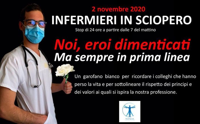 Gli infermieri si preparano allo sciopero di lunedì 2 novembre
