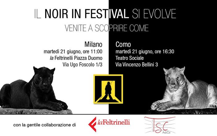 La locandina sul profilo facebook del Noir in Festival