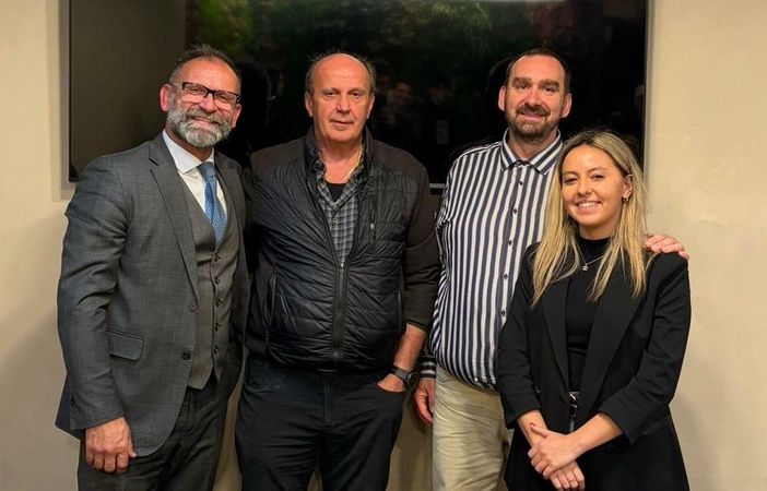 Da sn: Giovanni Girardini, Elso Gerandin, Alessandro Tillier, Rossana Scapoli