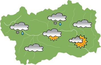 Tornano un po' di nuvole sulla Valle ma niente neve