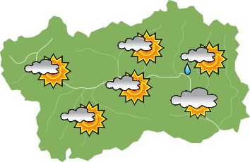 Un timido sole e rischio temporali pomeridiani domenica sulla Valle Un timido sole e rischio temporali pomeridiani domenica sulla Valle
