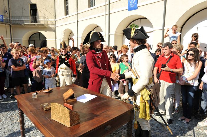 La firma della 'resa piemontese' a Napoleone La firma della 'resa piemontese' a Napoleone