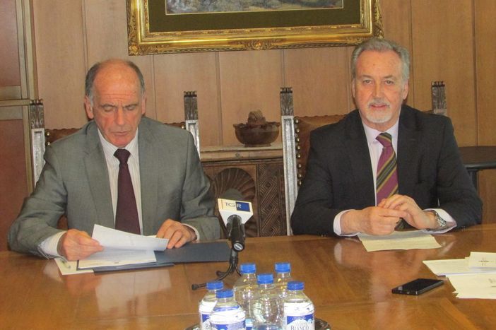 Il Presidente della Giunta, Augusto Rollandin e il Presidente del Consiglio Valle, Andrea Rosset