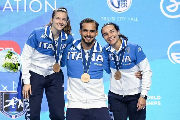 Italscherma rompe il ghiaccio, primi tre bronzi ai Mondiali di Tbilisi