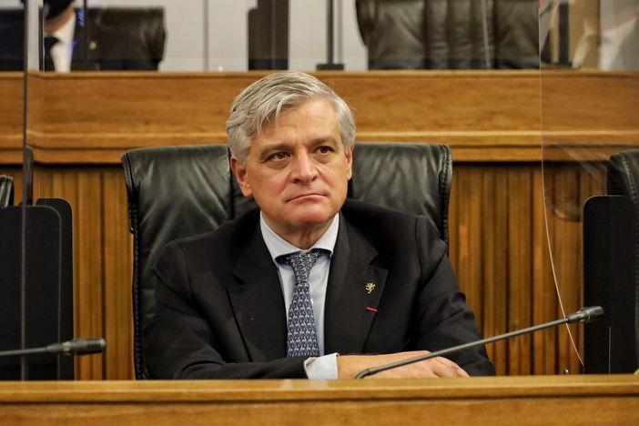 L'assessore Luciano Caveri L'assessore Luciano Caveri