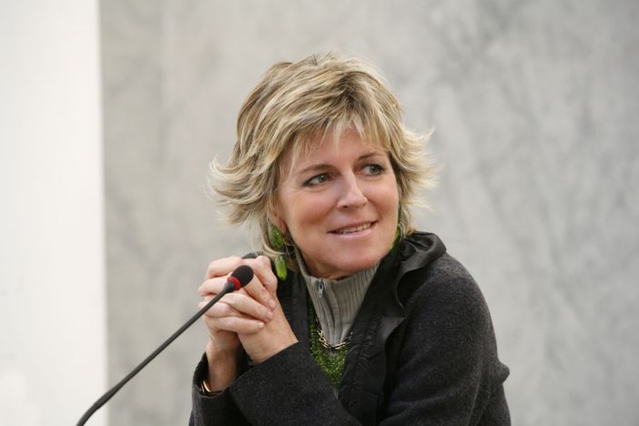 Evelina Christillin alla Festa della Valle d'Aosta quando è stata insignita dell'onorificenza Amis de la Vallée d’Aoste