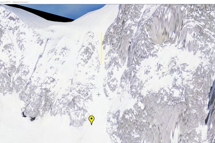 La zona della valanga