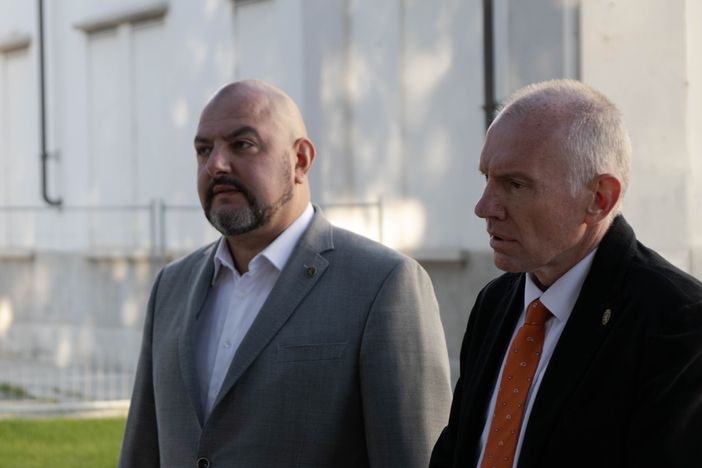 Marzi (sn) con testolin, pres. della Regione Marzi (sn) con testolin, pres. della Regione