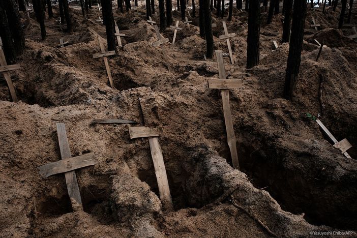 Il Parlamento ribadisce che la leadership russa deve rispondere dei suoi crimini in Ucraina © AFP/Yasuyoshi CHIBA