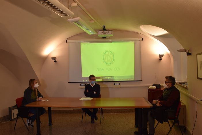 L'Assessore Barmasse con Antonella Ielasi (sn) e Raphaël Desaymonet