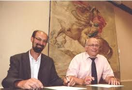 A sinistra Massimo Tamone, sindaco di Etroubles