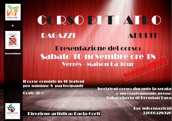 A Verres si scopre il teatro e si impara a recitare