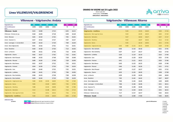 Valgrisenche: Da oggi nuova linea bus per collegamento con Villeneuve