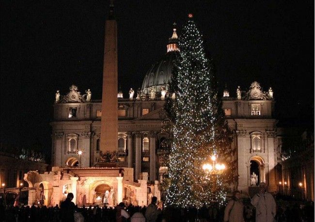 Accese le luci dell’albero di Natale e del Presepe del Papa Accese le luci dell’albero di Natale e del Presepe del Papa