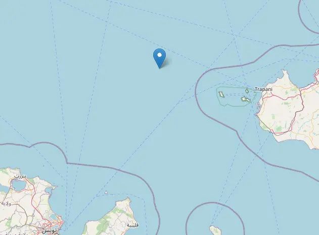Terremoto al largo delle isole Egadi di magnitudo 4.7