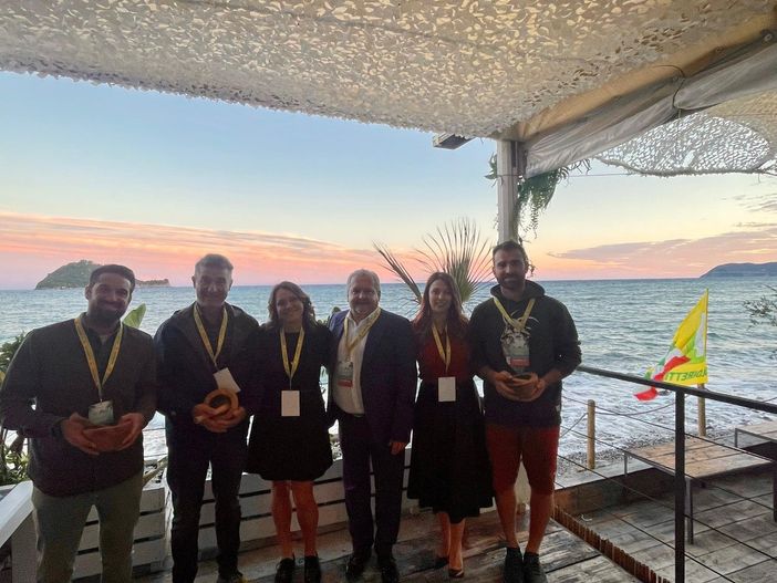 I premiati valdostani con la delegata Anselmet e il direttore Gasco