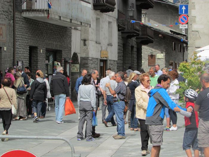 Un momento di 'Commercianti in Festa' a Morgex