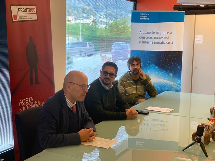 Nicola Rosset, Alessandro Stevanon e Gianluca Rossi alla presentazione di Frontdoc Nicola Rosset, Alessandro Stevanon e Gianluca Rossi alla presentazione di Frontdoc