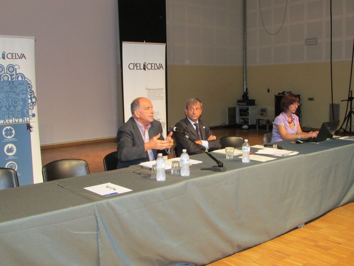 Un momento dell'inaugurazione dell'Anno giudiziario tributario che si è svolta ad Aosta
